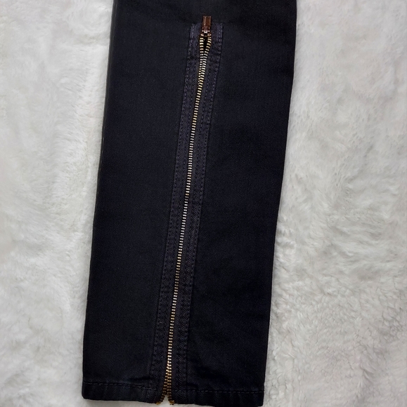 BCBGMaxAzria May Skinny w/Back Leg Zipper Black Jeans Pants Mid Rise Size 27 - Picture 15 of 16